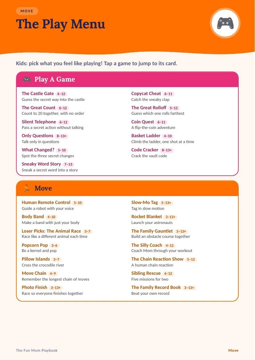 The Play Menu